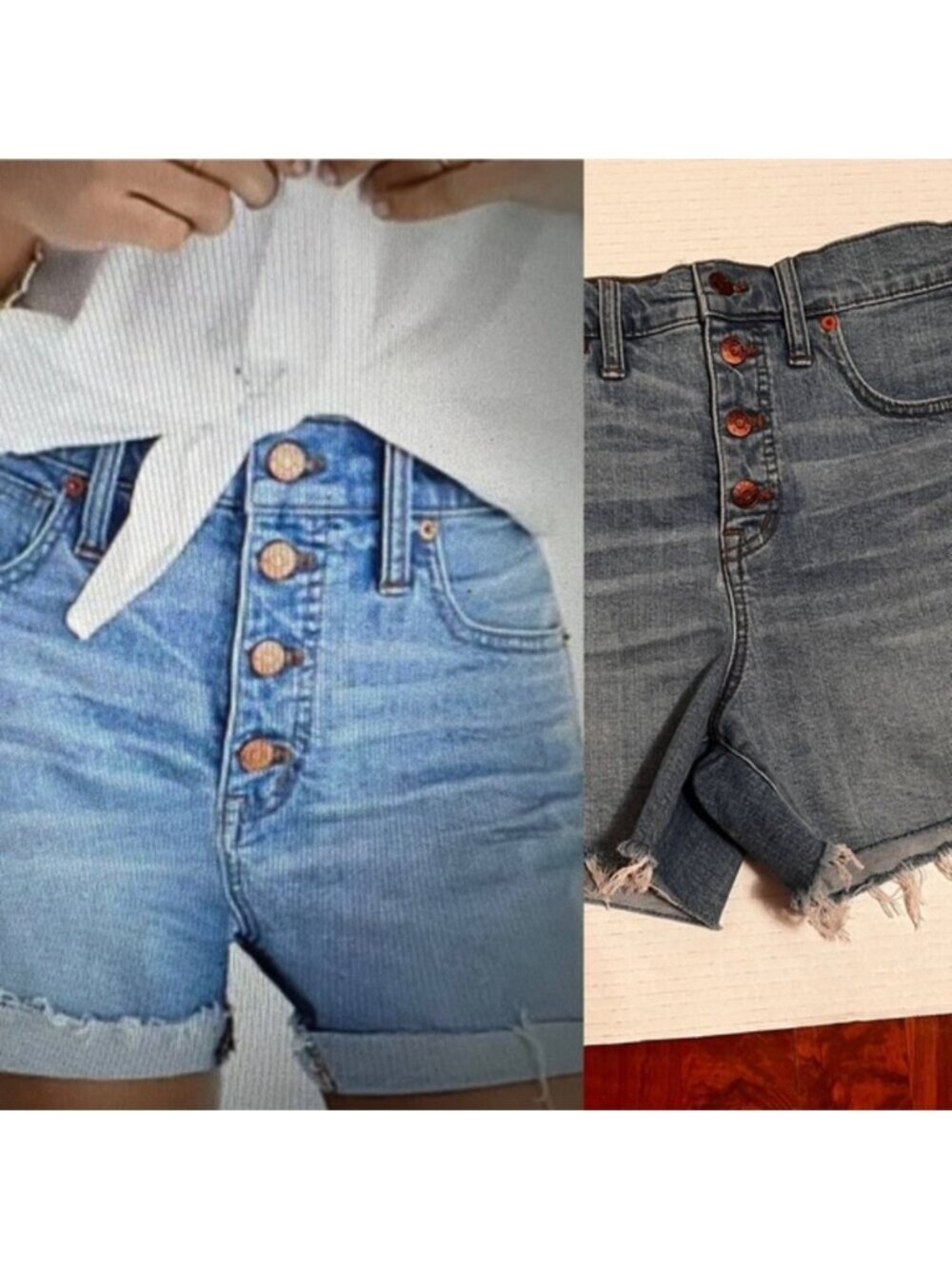 Madewell  *  Denim Shorts  Button Front Edition  High Rise  Size 27
